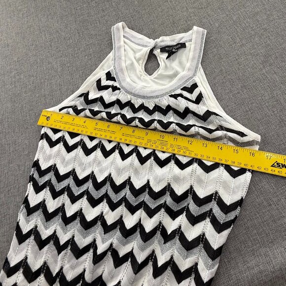 NEW! White House Black market Cheveron Stripe Dress Sleeveless Scoop Neck Small - Picture 10 of 16